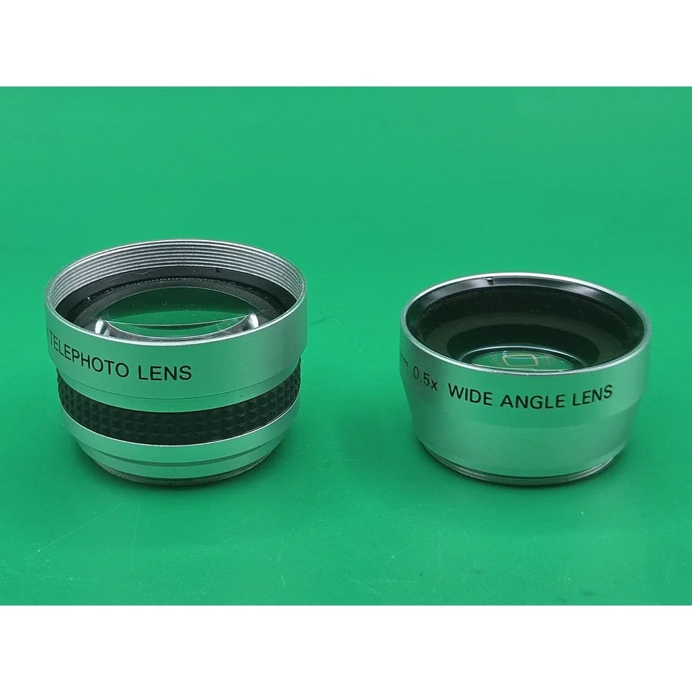 SUNPAK 37mm 0.5x Wide-Angle Lens & 37mm 2.0x Telephoto Lens Bundle Of 2 Lot